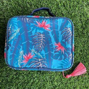 DIRTY WORKS Tropical Print Makeup Cosmetics Case Toiletry Bag Storage Travel